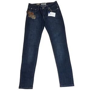 Dark Indigo Women's Skinny Jeans - Unbranded